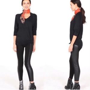 🖤 CAbi Bexley Black Legging Faux Leather #3397